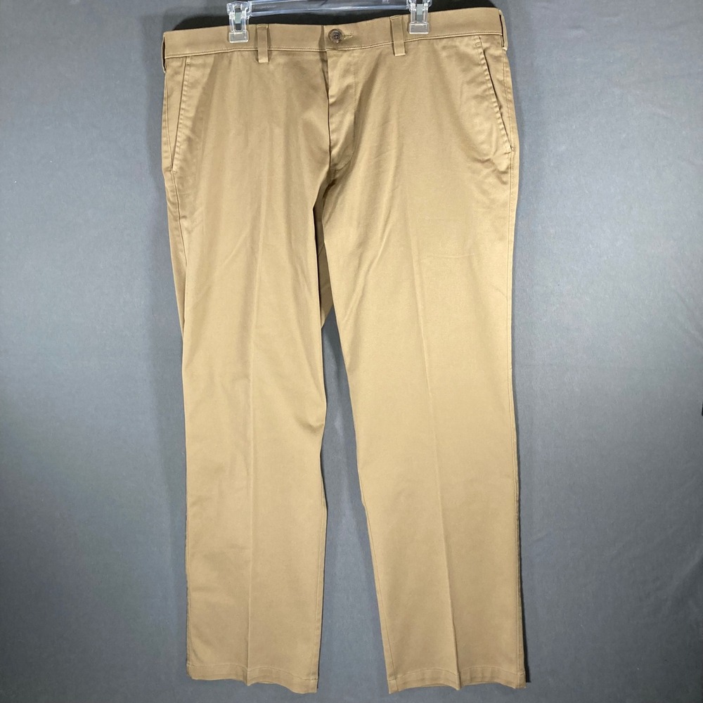 Haggar‎ Khaki Dress Pants Mens 40x32 Straight Classic Fit Comfort Waist